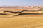Wadi al Hitan-Faiyum-Egypt Sand dunes in the desert at Wadi el-Hitan paleontological site Art Print